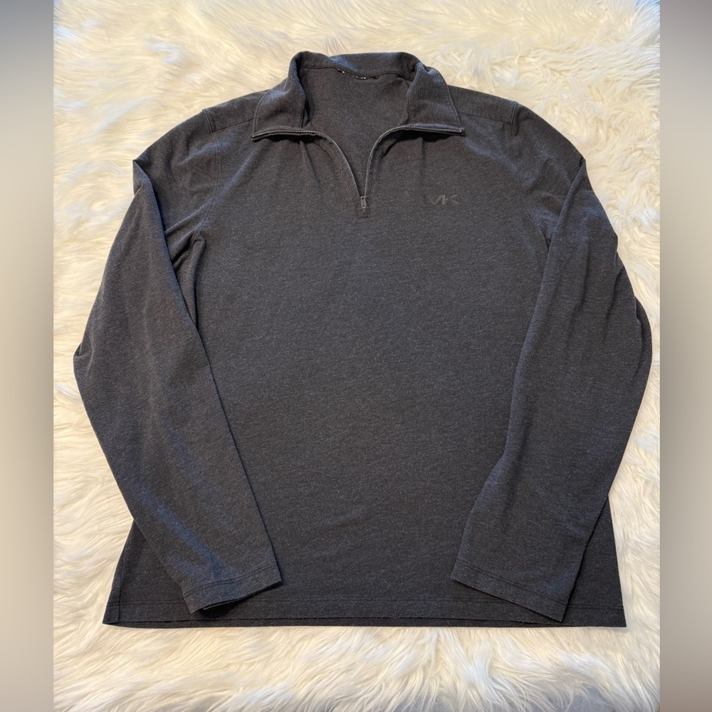 Michael Kors | Men’s L Dark Gray Quarter Zip Light Sweater Pullover